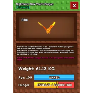 Nightmare new year's dragon (61.13kg)