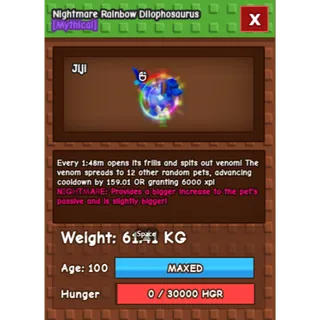 NIGHTMARE RAINBOW DILO (61.41KG)