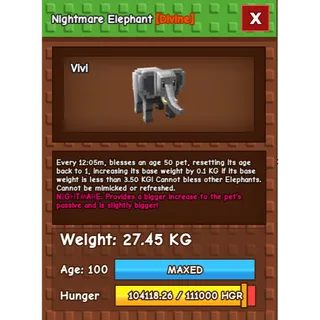Nightmare Elephant (27.45kg)