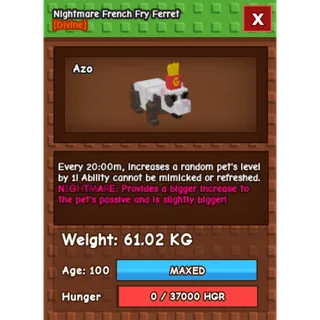 20MIN NIGHTMARE FERRET (61.02KG)