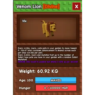 VENOM LION (60.92KG)
