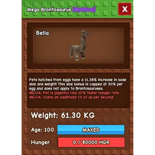 RAINBOW BRONTOSAURUS (61.30KG)