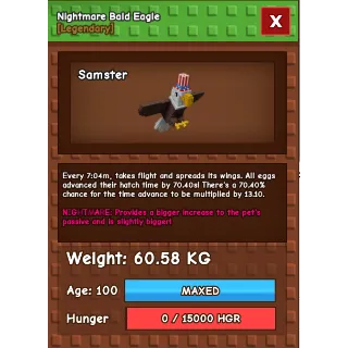 NIGHTMARE BALD EAGLE (60.58KG)