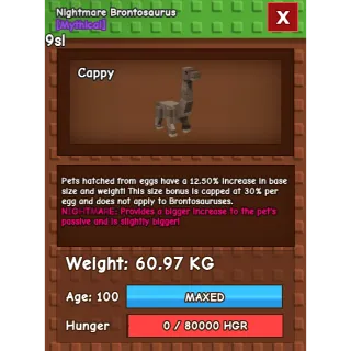 NIGHTMARE BRONTOSAURUS (60.97KG)