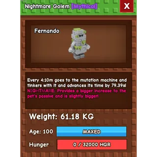 Nightmare Golem (61.18kg)