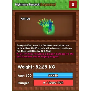 15sec nightmare peacock (82.25kg)