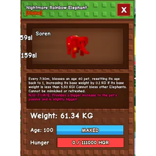 NIGHTMARE RBH ELEPHANT (61.34KG)