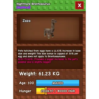 NIGHTMARE BRONTOSAURUS (61.23KG)