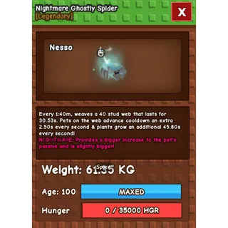 NIGHTMARE GHOSTLY SPIDER (61.35KG)
