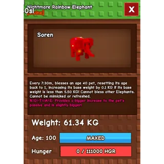 RBH ELEPHANT 61.34 KG