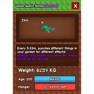 VENOM MANTIS SHRIMP (61.39KG)