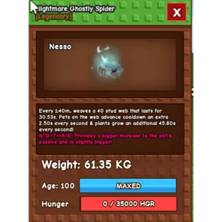 NIGHTMARE GHOSTLY SPIDER (61.35KG)