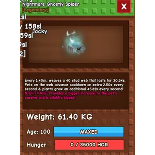 NIGHTMARE GHOSTLY SPIDER (61.40KG)