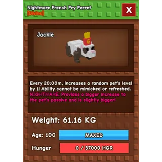 Huge Nightmare French Fry Ferret (61.16kg)