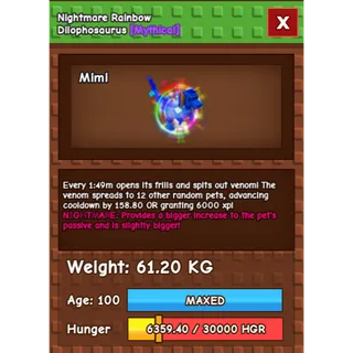 Nightmare Rainbow Dilo (61.2kg)