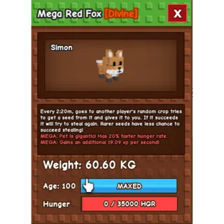 MEGA RED FOX (60.60KG)