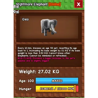 Nightmare Elephant (27.02kg)