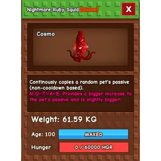 NIGHTMARE RUBY SQUID (61.59KG)