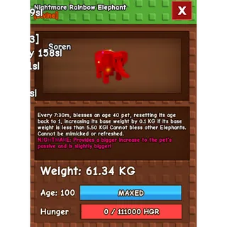 nightmare rbh elephant (61.34kg)