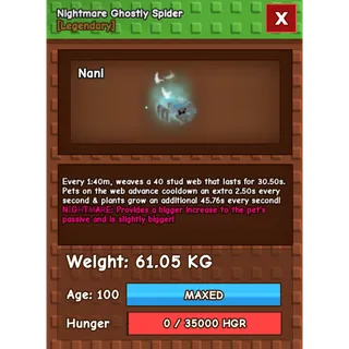 Nightmare Ghostly Spider (61.05kg)