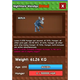 nightmare wendigo (61.26kg)
