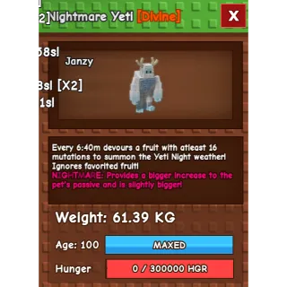 NIGHTMARE YETI (61.39KG)