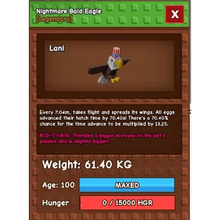 Nightmare Bald Eagle (61.40kg)