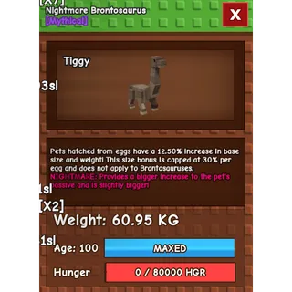 nightmare bronto (60.95kg)