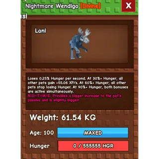 nightmare wendigo (61.54kg)