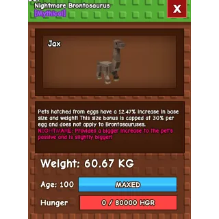 nightmare bronto (60.67kg)