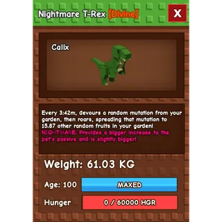 Nightmare T-rex (61.03kg)