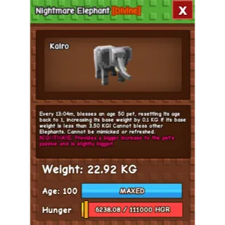Nightmare Elephant (22.92kg)