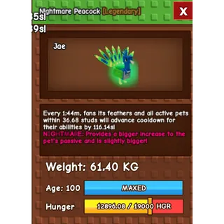 NIGHTMARE PEACOCK (61.40KG)