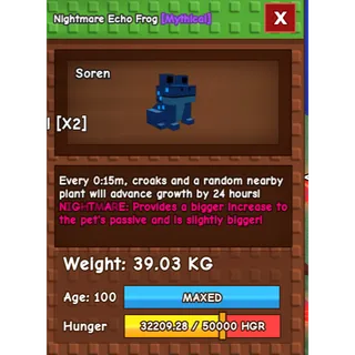 15-SEC ECHO FROG (39.03KG)(1PET)