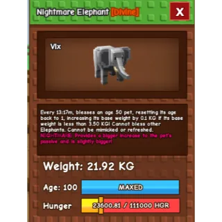 Nightmare Elephant (21.92kg)