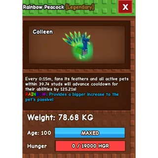 15 SEC RAINBOW PEACOCK (78.68KG)