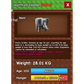 NIGHTMARE ELEPHANT (28.01KG)