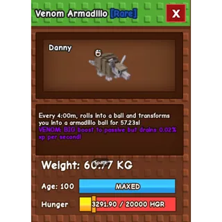 huge venom ARMADILLO (60.77kg)