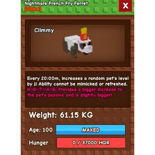 Nightmare French Fry Ferret(61.15kg)