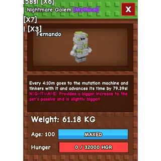 NIGHTMARE GOLEM (61.18KG)