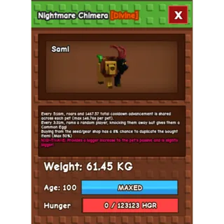 HUGE NIGHTMARE CHIMERA (61.45KG)