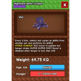 15 SEC HYPERHUNGER MIMIC (69.75KG)