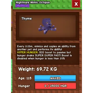 15 SEC HYPERHUNGER MIMIC (69.72KG)