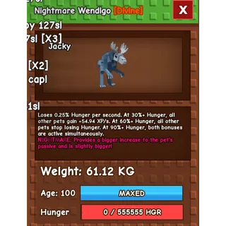 nightmare wendigo (61.12kg)