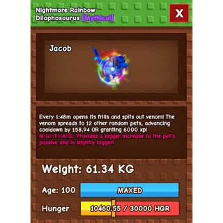 Nightmare Rainbow Dilo (61.34kg)