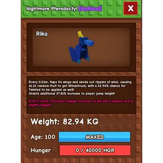 Titanic Nightmare Pterodactyl (82.94kg)