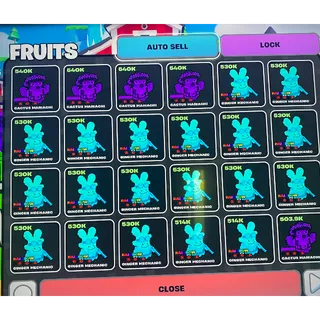 (24x) Fruits vs brainrots $2 each. 