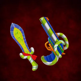 GREEN PEPPERMINT Set (Knife and Gun) - MURDERERS VS SHERIFFS DUELS / MVSD