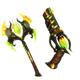 Green Conjured Set (Gun+Axe)