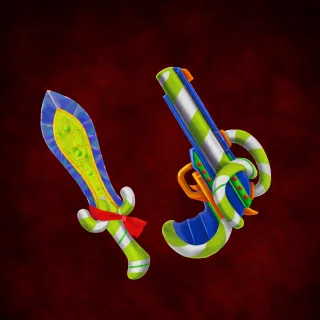 GREEN PEPPERMINT Set (Knife and Gun) - MURDERERS VS SHERIFFS DUELS / MVSD